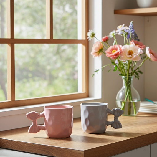 Set de tazas de moño coquette