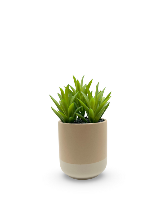 Maceta mini con planta artificial Zen