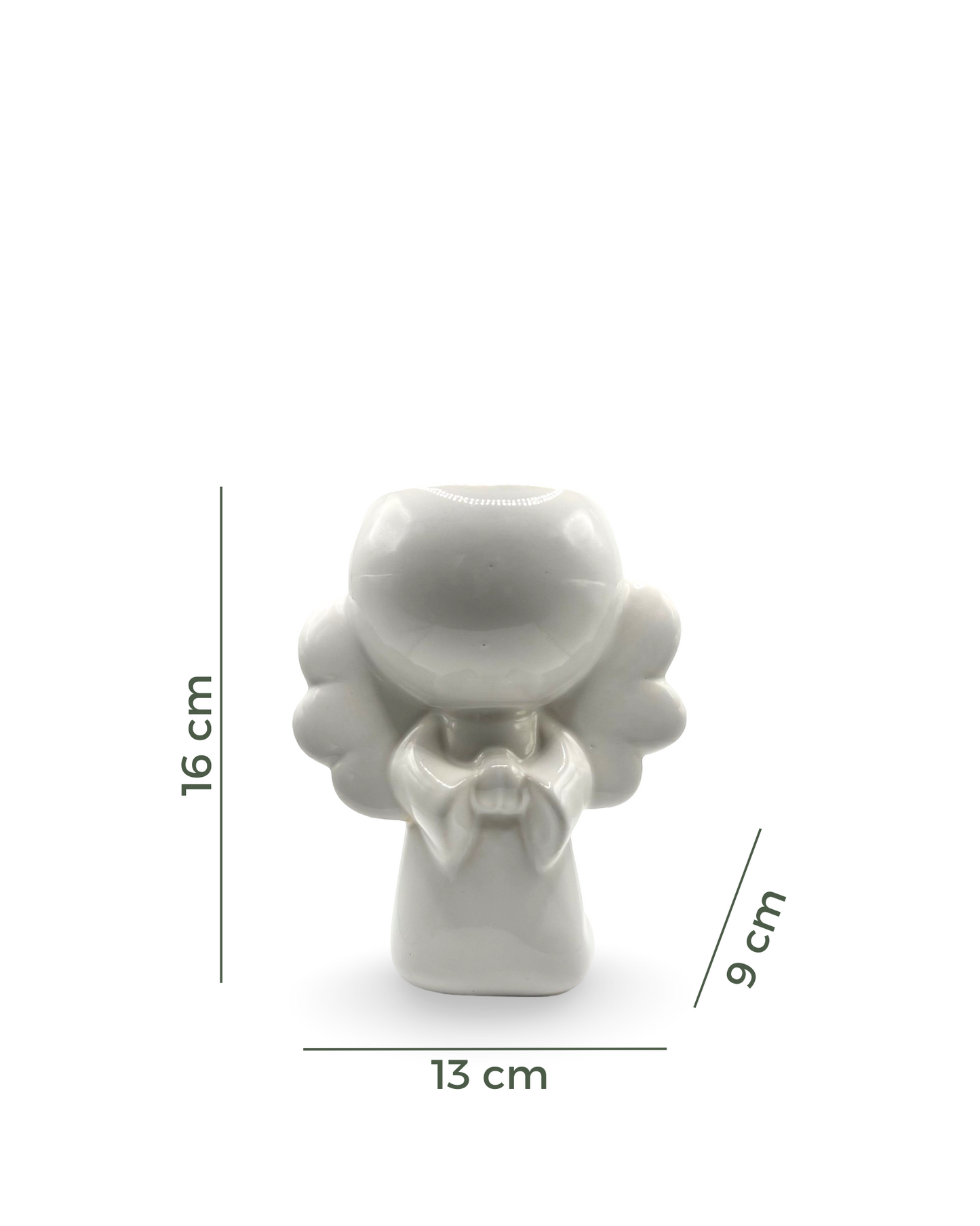 Maceta forma de ángel de cerámica