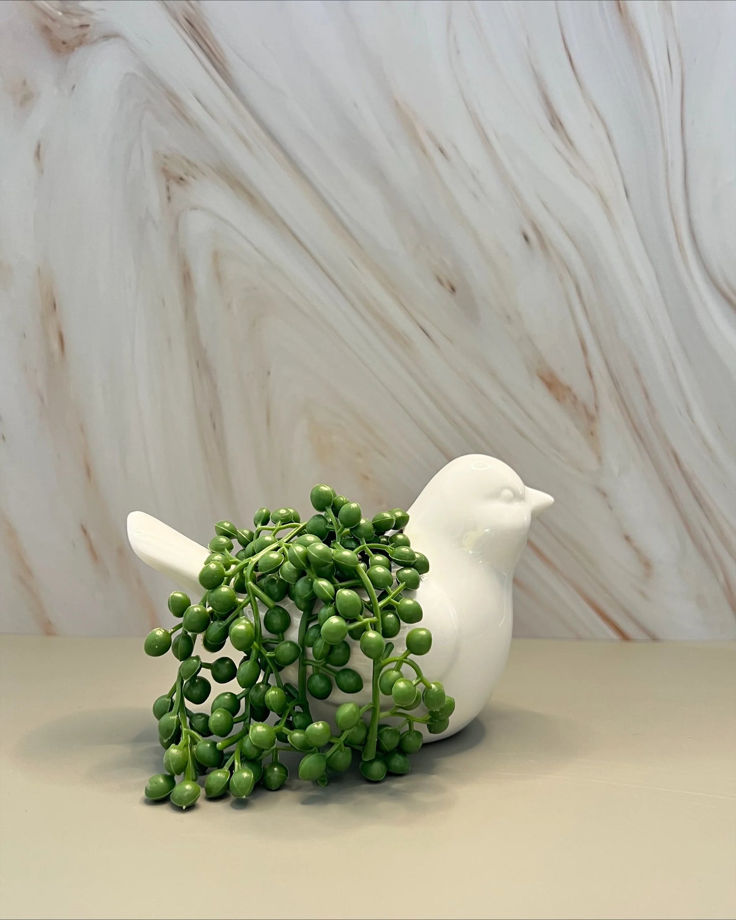 Maceta mini con planta artificial Birdie