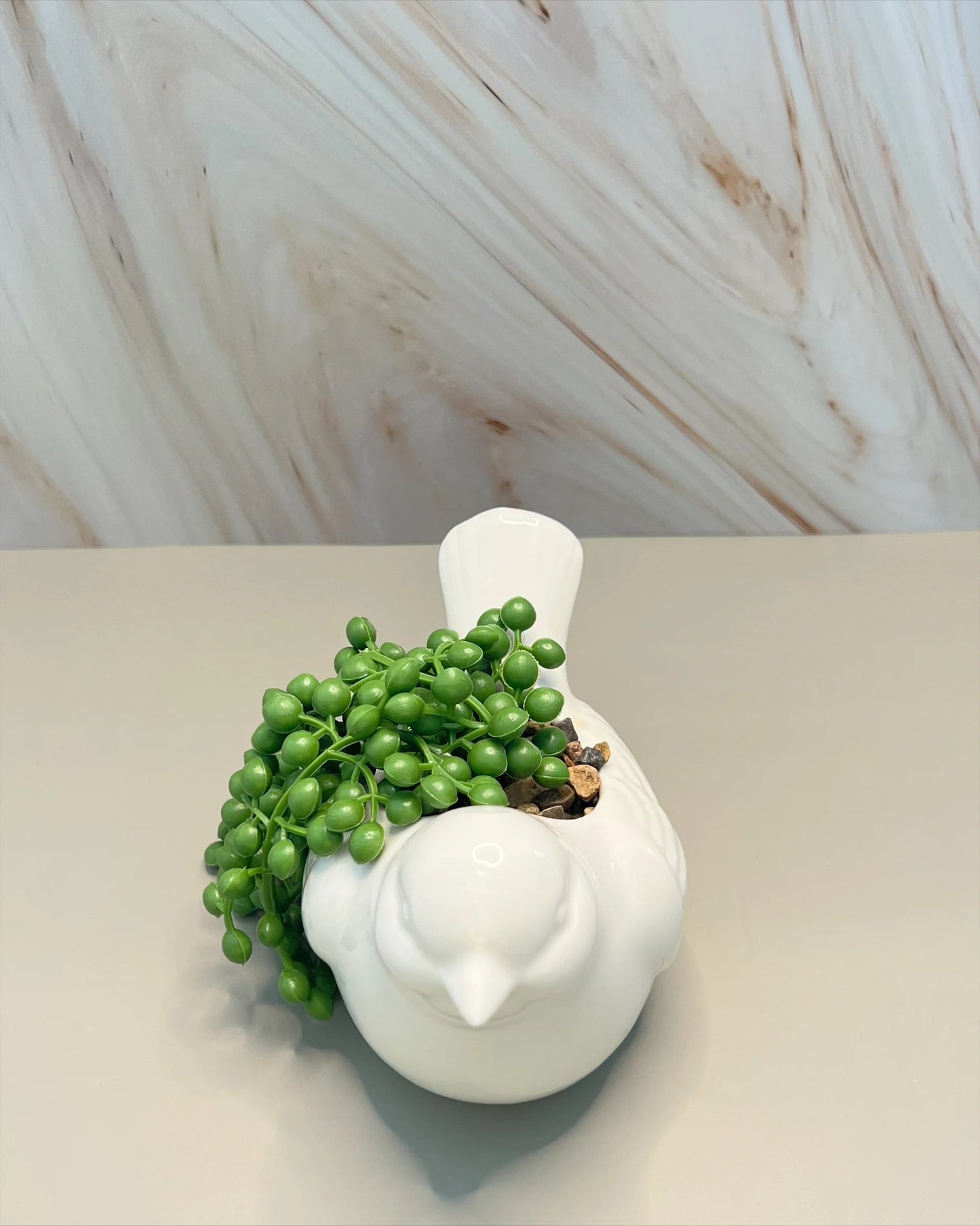 Maceta mini con planta artificial Birdie