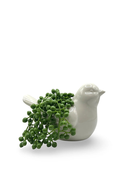 Maceta mini con planta artificial Birdie