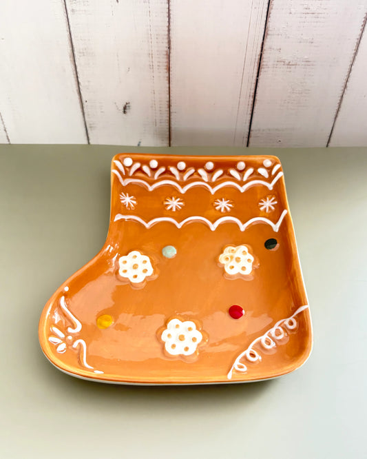 Platón Navideño Bota de Jengibre