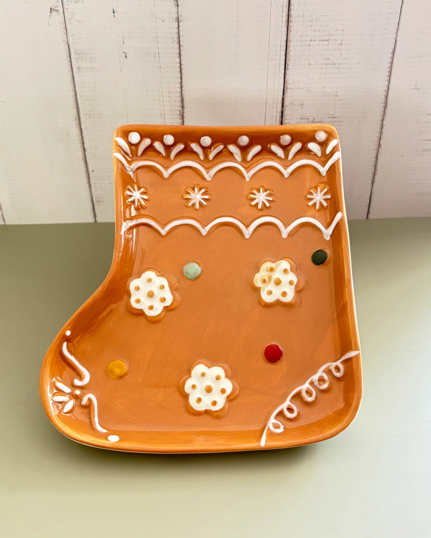 Platón Navideño Bota de Jengibre