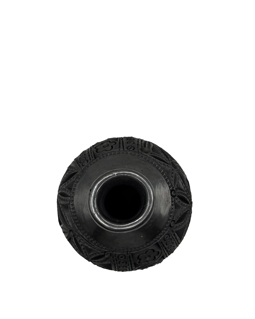 Florero mini barro negro Flores