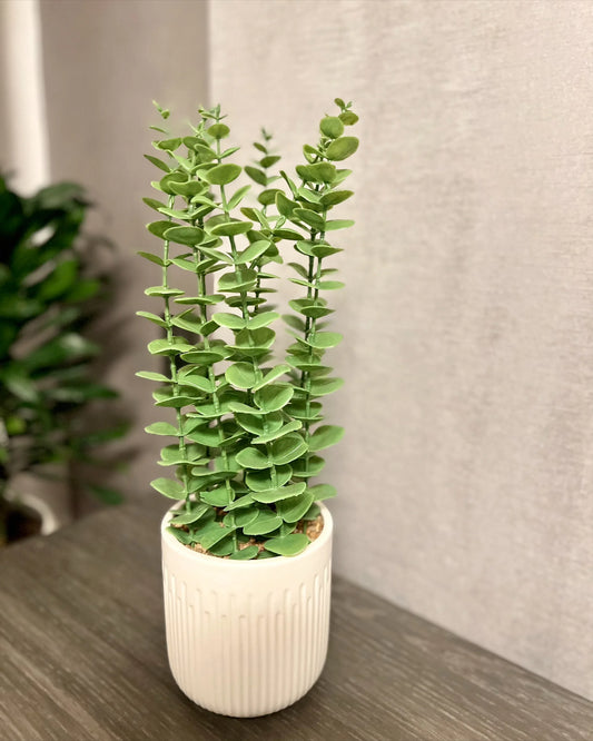 Maceta con planta artificial Euca