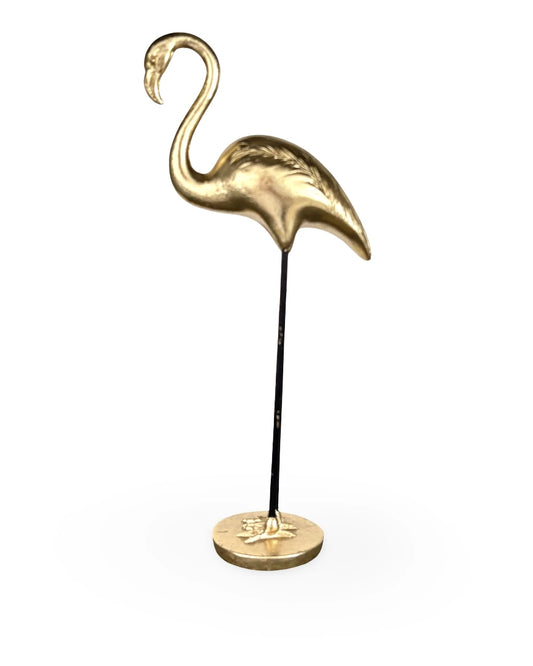 Figura Decorativa Golden Flamingo