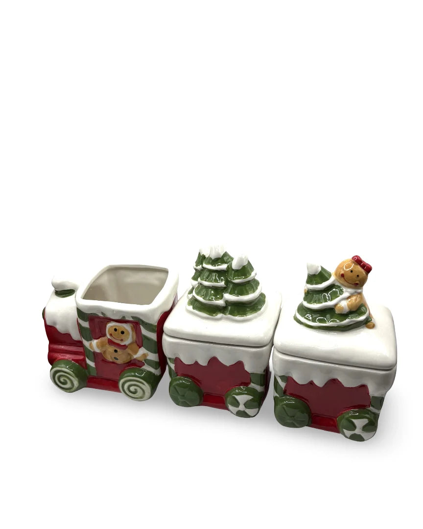 Galletero Navideño Tren Galleta de Jengibre