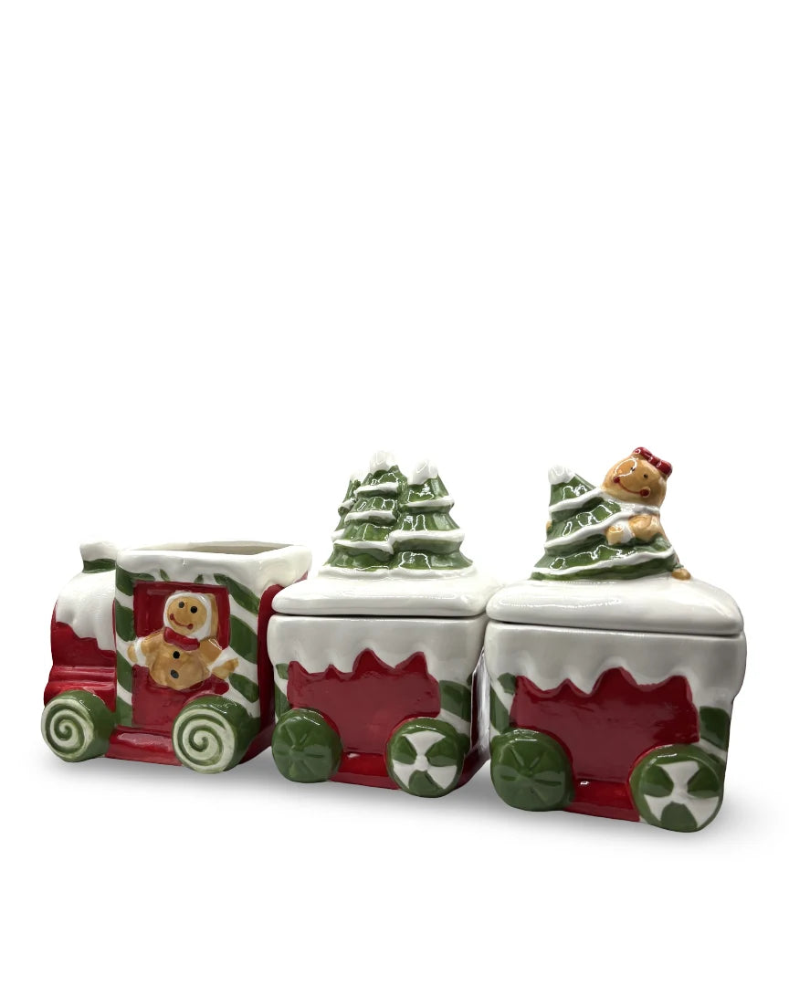 Galletero Navideño Tren Galleta de Jengibre