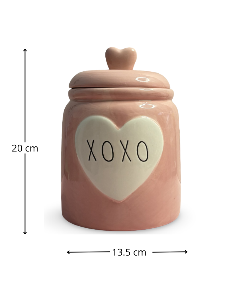 Galletero de cerámica rosa Xoxo