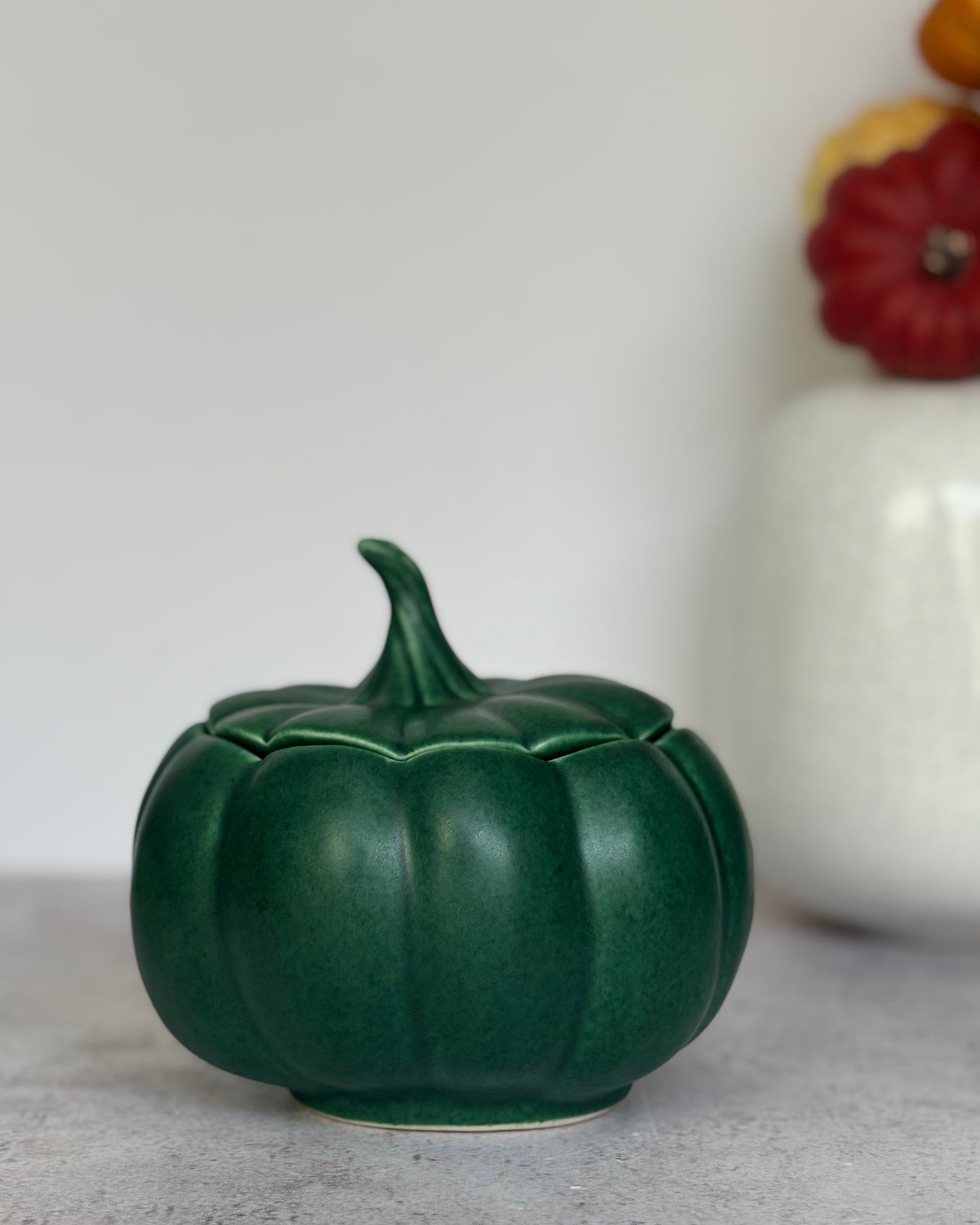Calabaza de cerámica con tapa