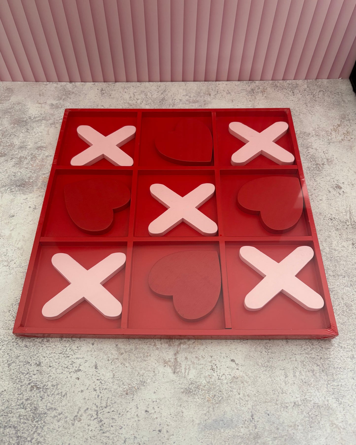 Tablero decorativo juego de gato para mesa de madera Xoxo