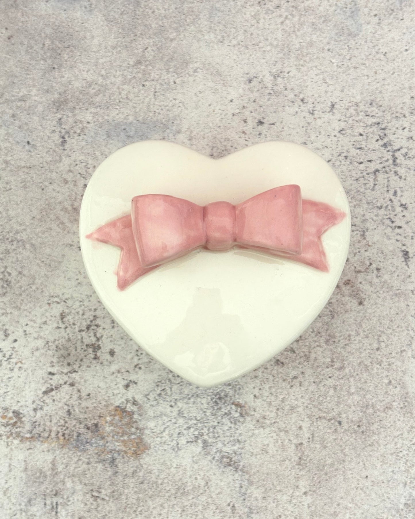 Joyero de cerámica decorativo Lazo