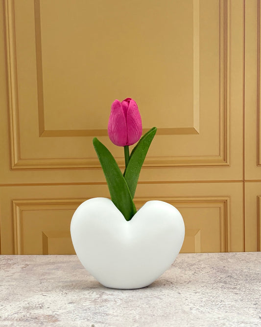 Florero corazón de Tulipán