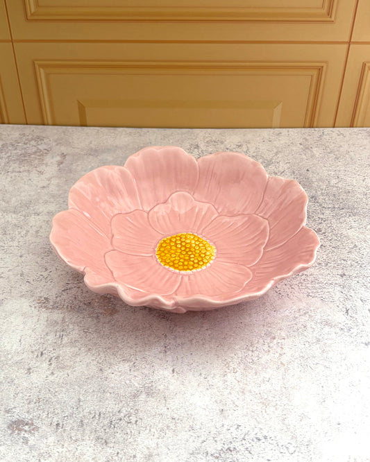 Plato decorativo de cerámica Flor