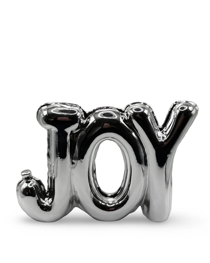 Figura Decorativa Navideña plata Joy