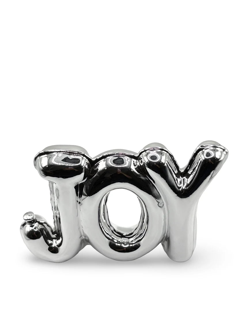 Figura Decorativa Navideña plata Joy