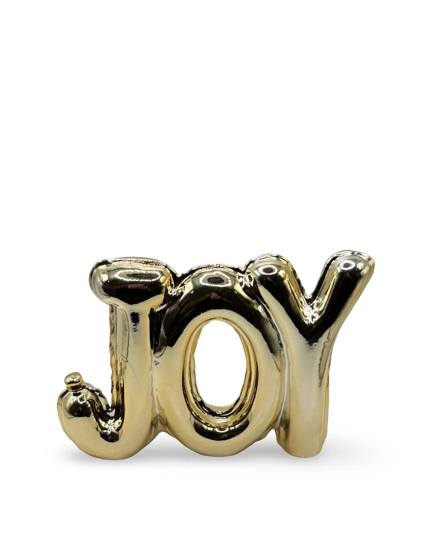 Figura Decorativa Navideña dorada Joy