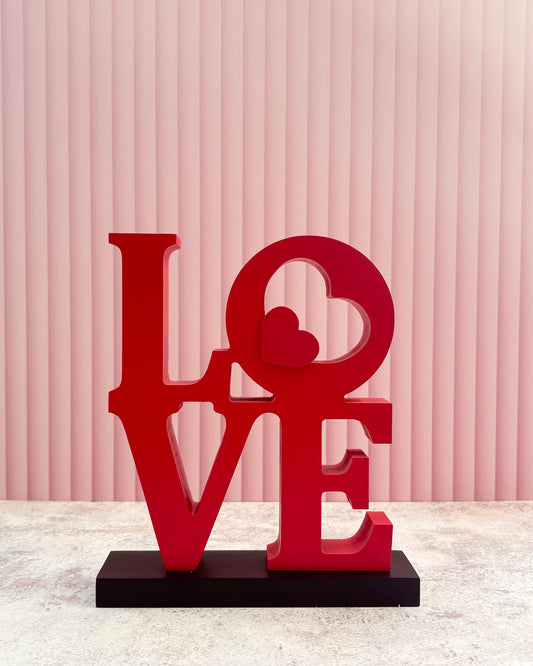 Figura decorativa de madera Red Love