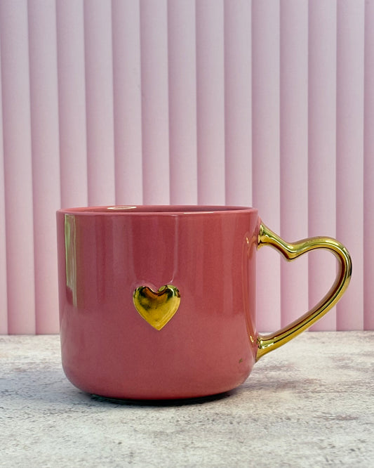 Taza de cerámica rosa Mimos