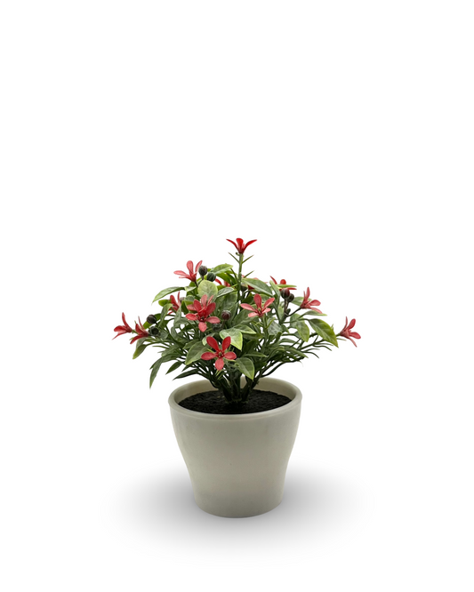 Maceta mini con planta artificial Miniu