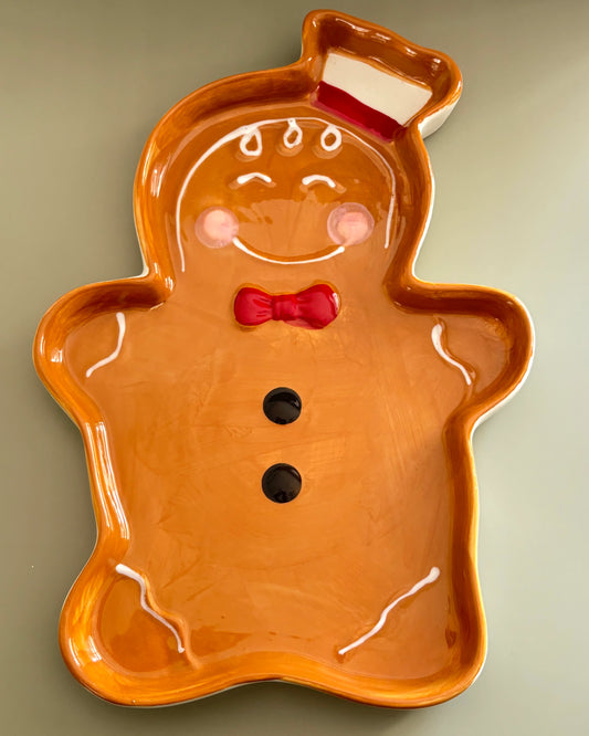 Platón Navideño Muñeco de Jengibre