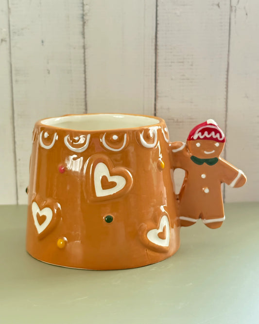 Taza Navideña Muñeco de Jengibre