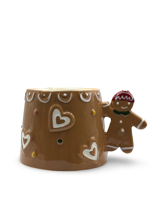 Taza Navideña Muñeco de Jengibre