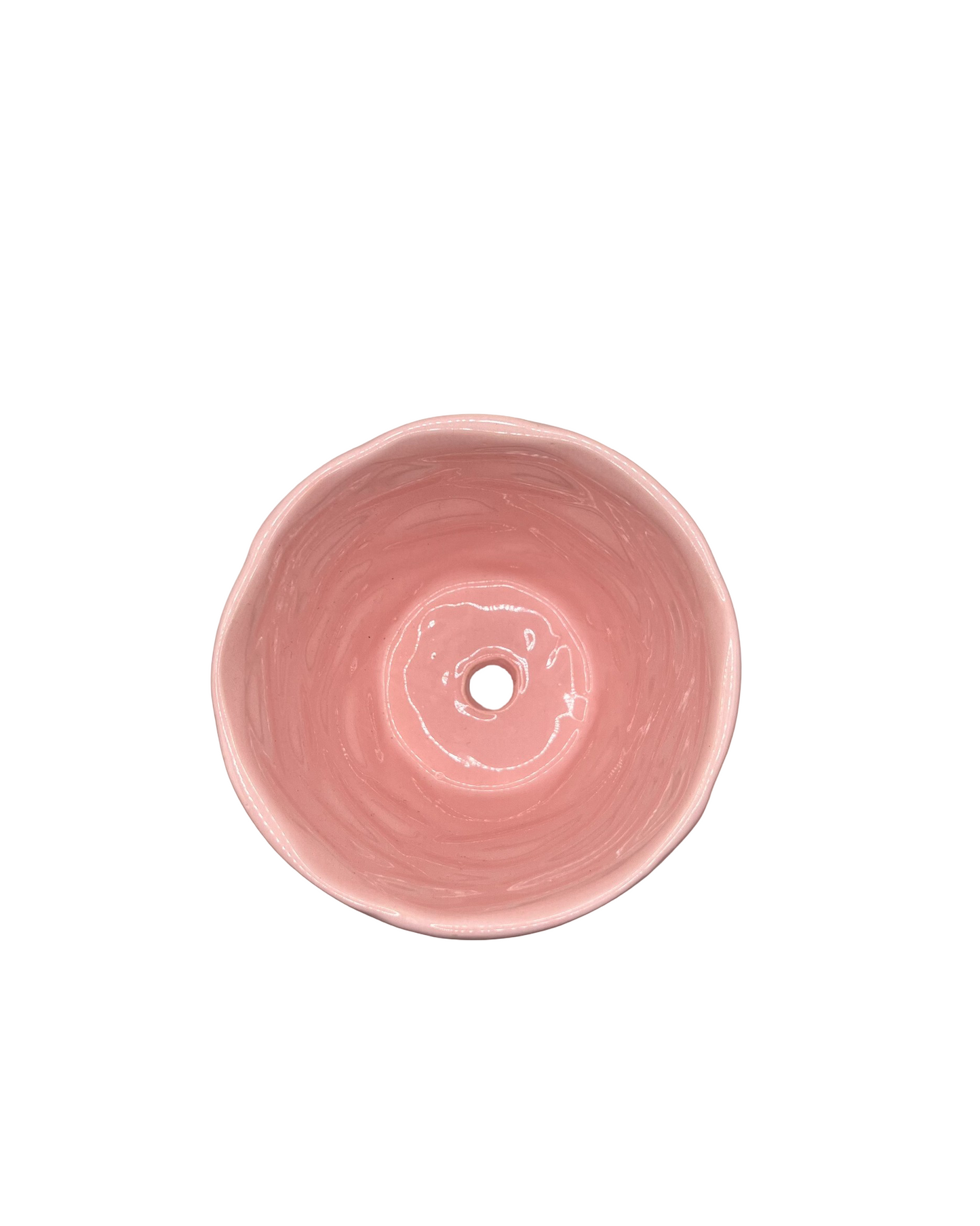 Maceta rosa de cerámica chica Ondé