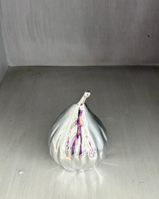 Figura Decorativa Pera Silvery