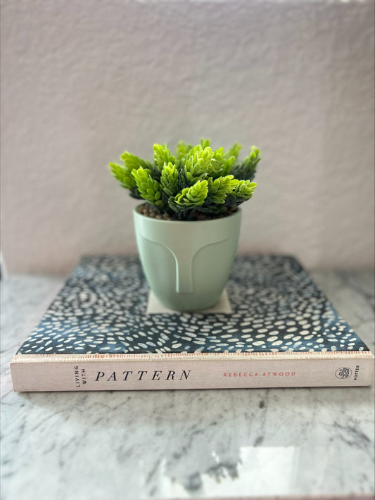 Maceta con planta artificial Rostro Verde