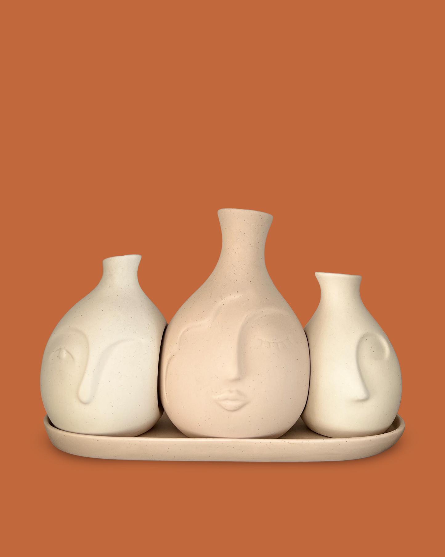 Set de Floreros con charola Visage
