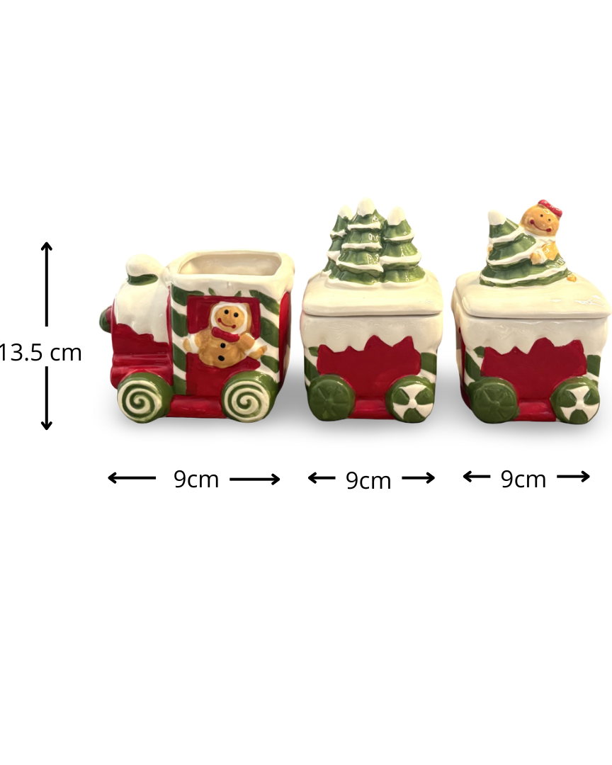 Galletero Navideño Tren Galleta de Jengibre