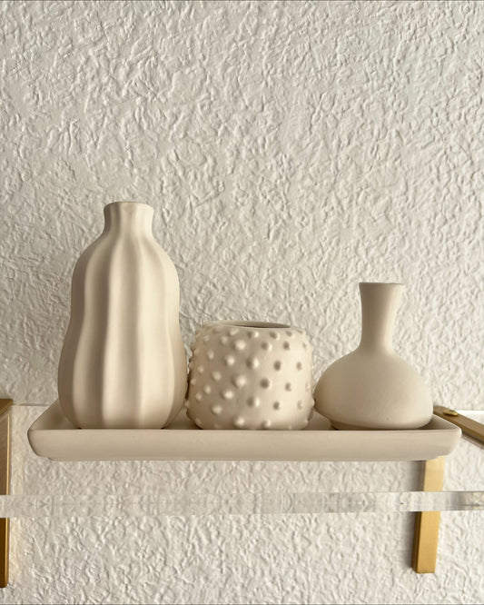 Set de floreros mini con charola Tría