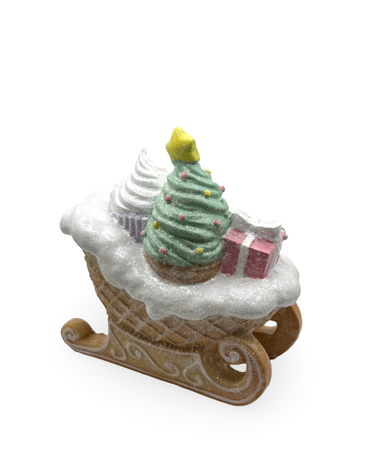 Figura Navideña Trineo Pinkmas