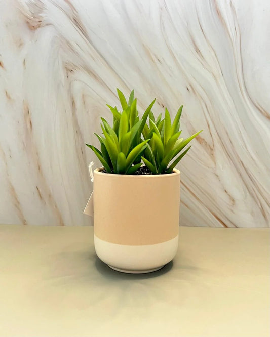 Maceta mini con planta artificial Zen