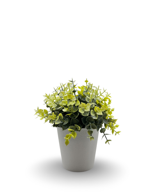 Maceta chica con planta artificial Zina
