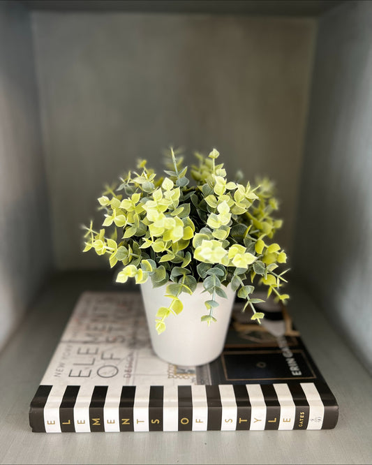 Maceta chica con planta artificial Zina