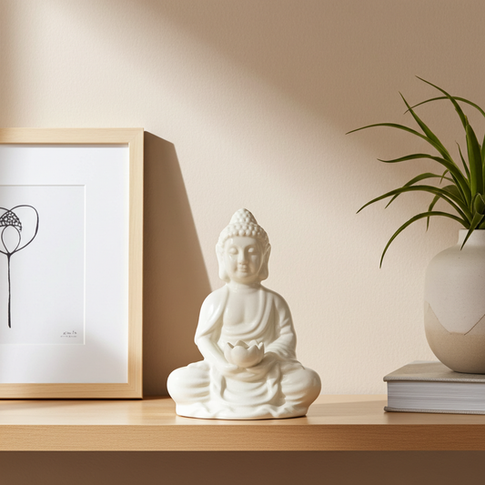 Figura decorativa Buda de cerámica