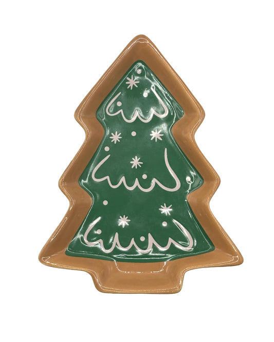 Platón chico Árbol Navideño