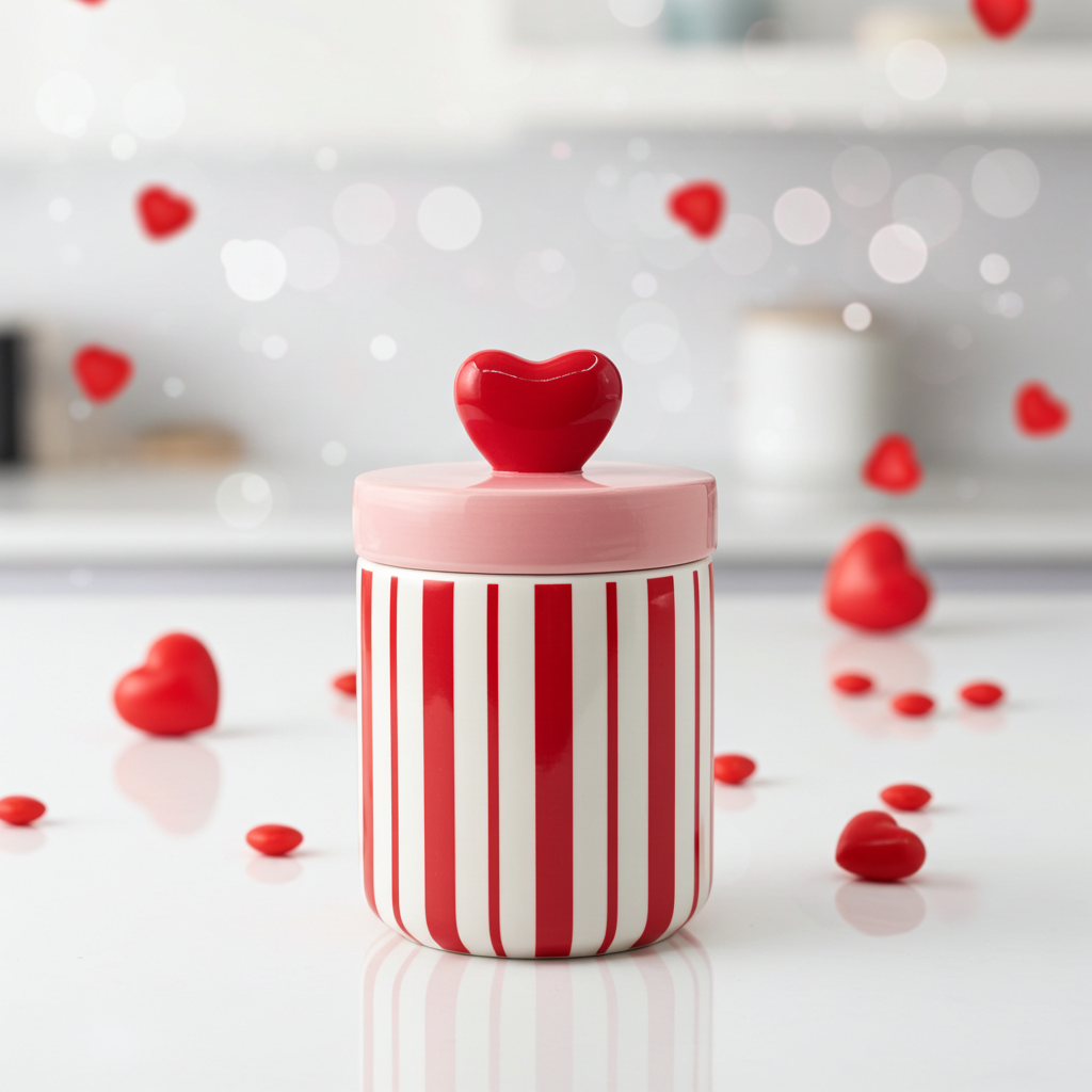 Contenedor  de cerámica con corazón Cutie