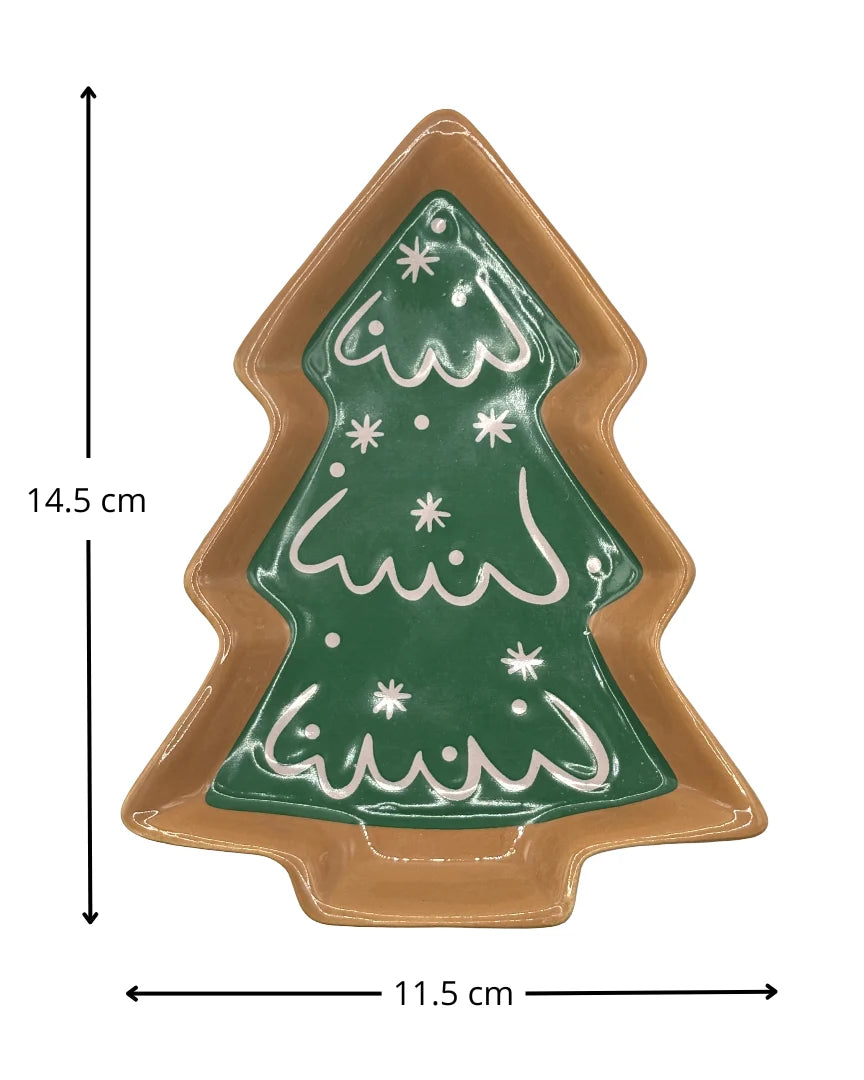 Platón chico Árbol Navideño