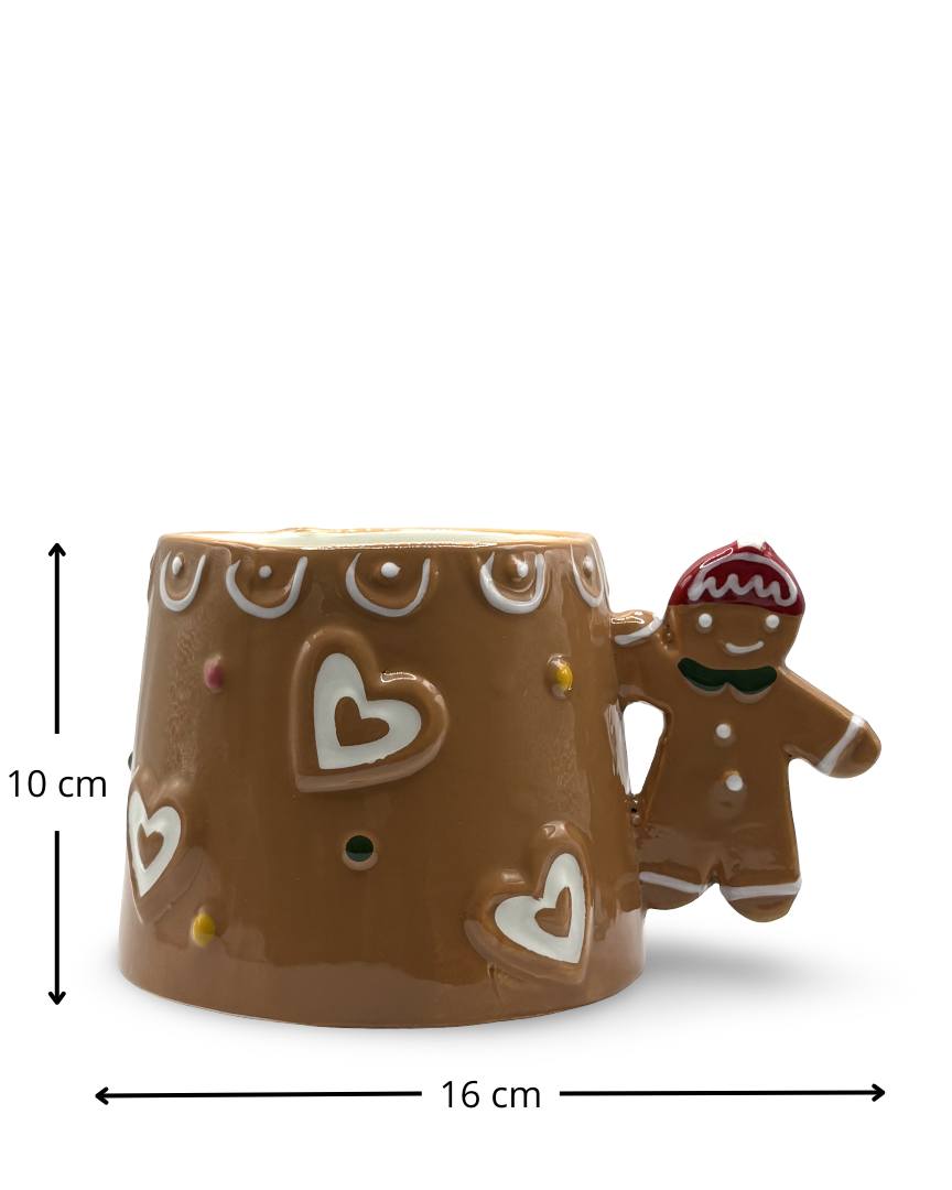 Taza Navideña Muñeco de Jengibre