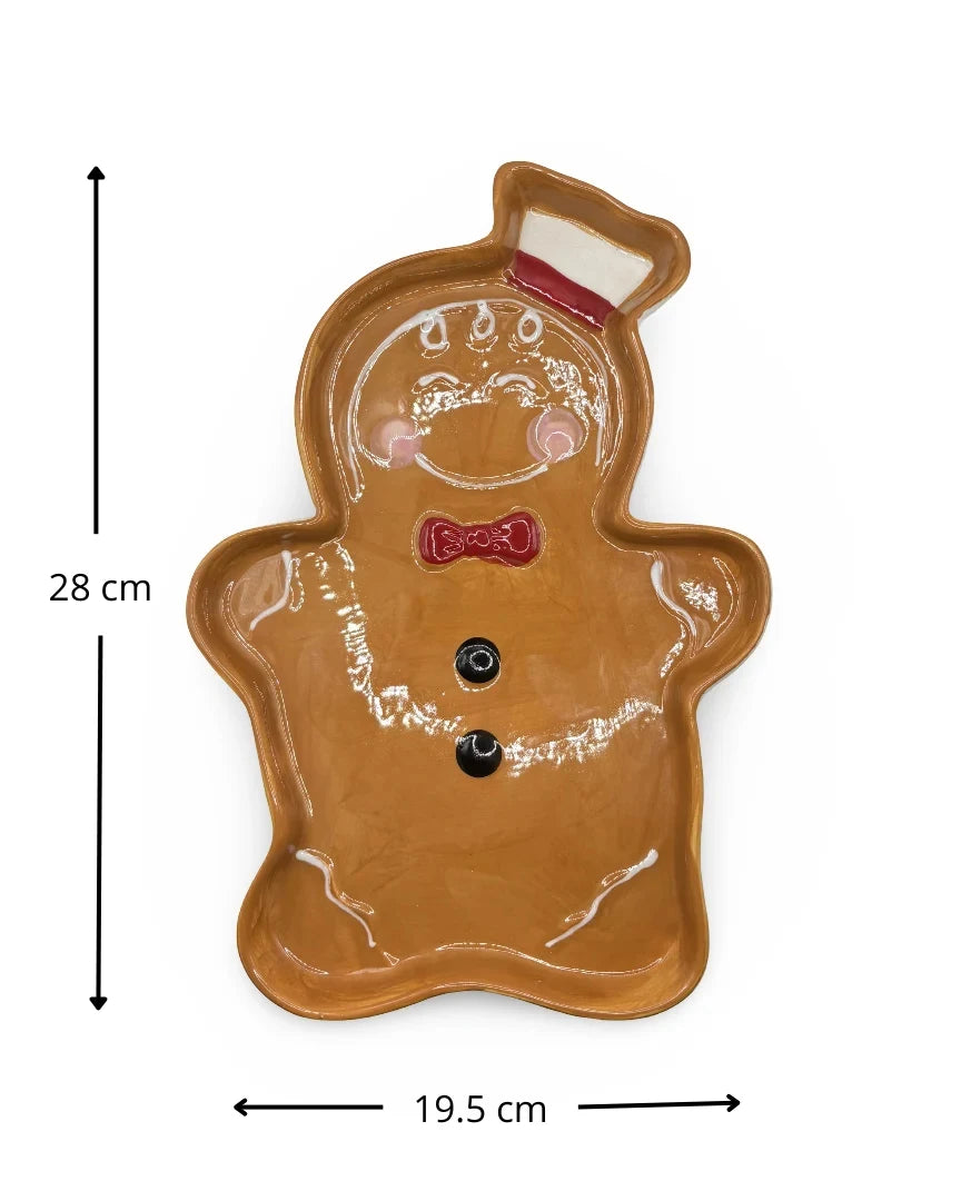 Platón Navideño Muñeco de Jengibre