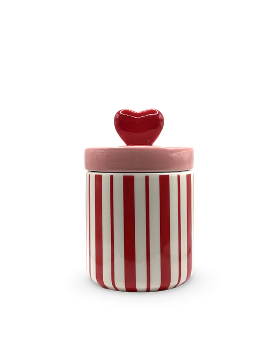Contenedor decorativo de cerámica con corazón Cutie