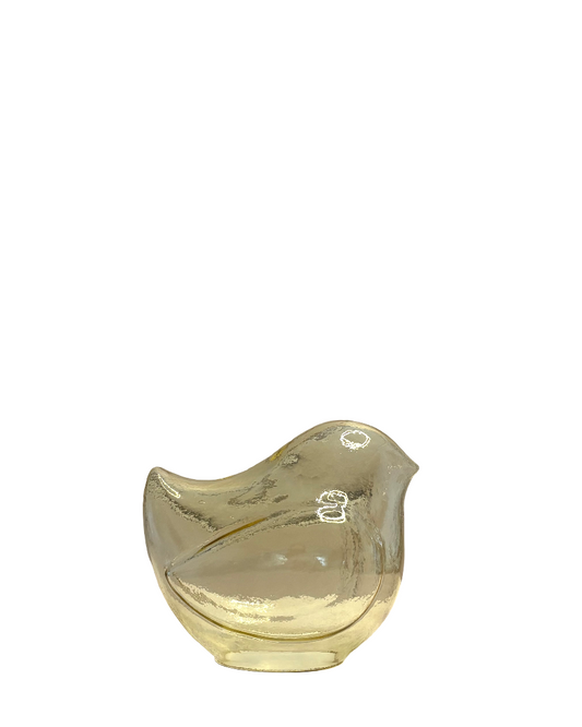 Figura decorativa de ave en vidrio