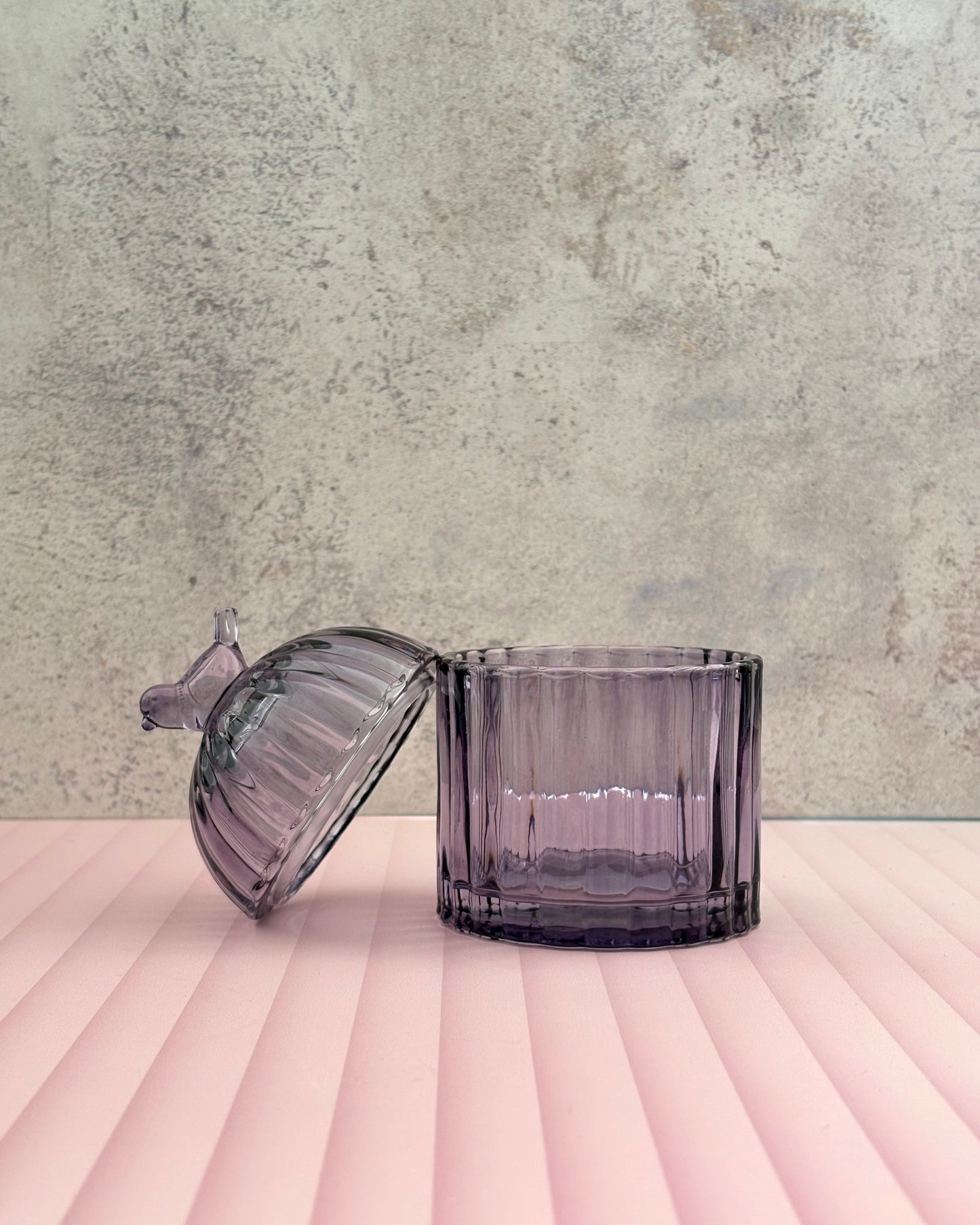 Joyero Birdie de vidrio con tapa