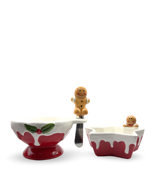 Set de Botaneros Navideños chicos Muñeco de Jengibre