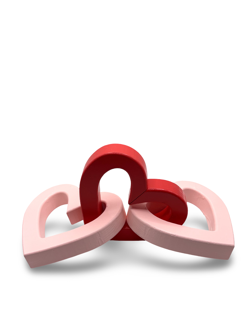 Cadena decorativa de corazones de madera Love Club