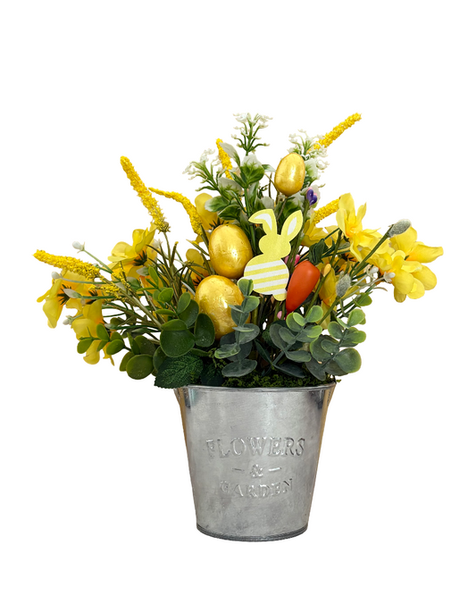 Centro de mesa Pascua con follaje artificial